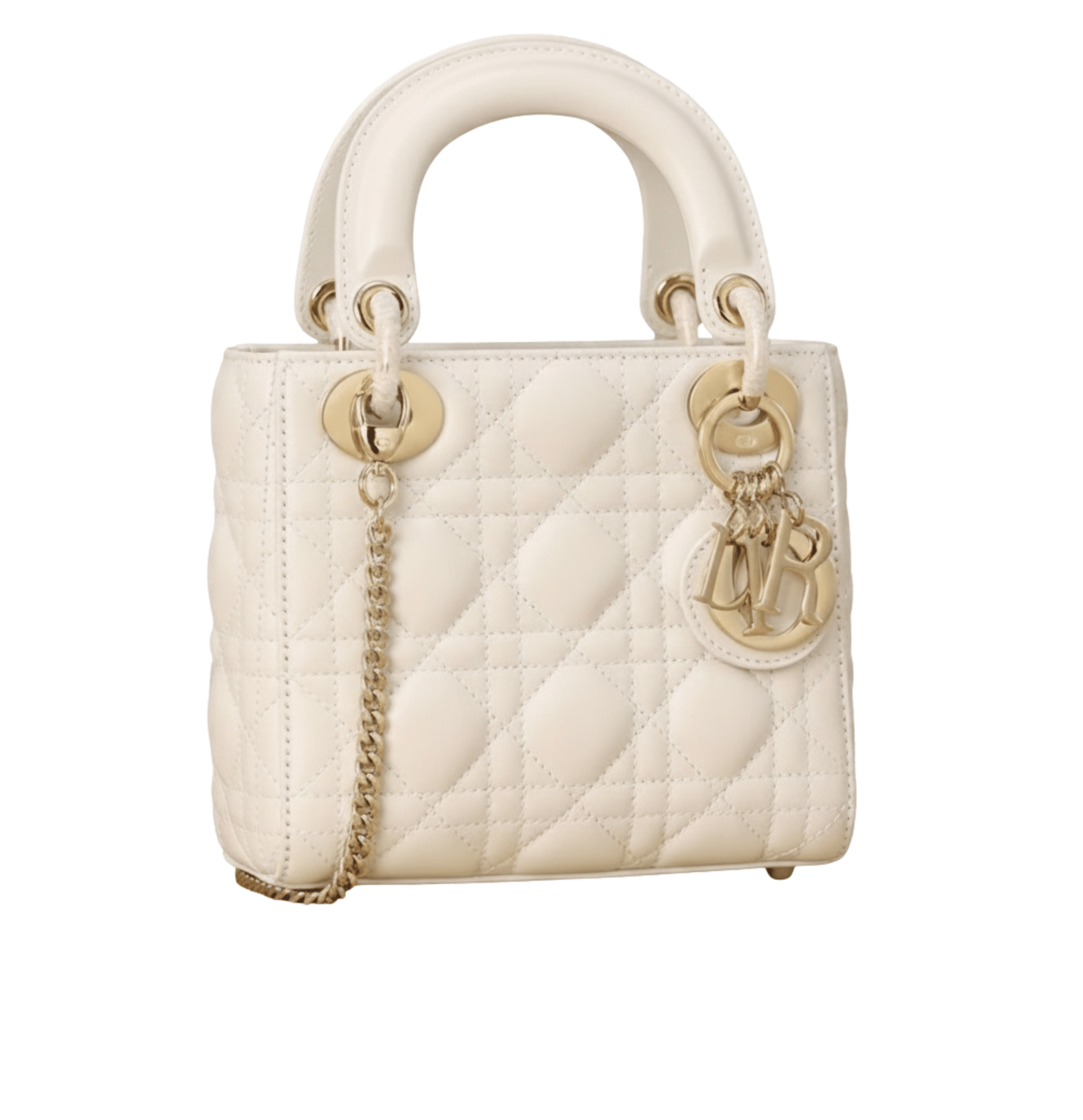 Dior | Lady Dior Bag, Specifically A Mini Or Small Size Model Crafted From White
