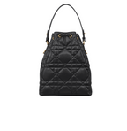 Dior | Caro Bucket Bag In Black Macrocannage Lambskin.